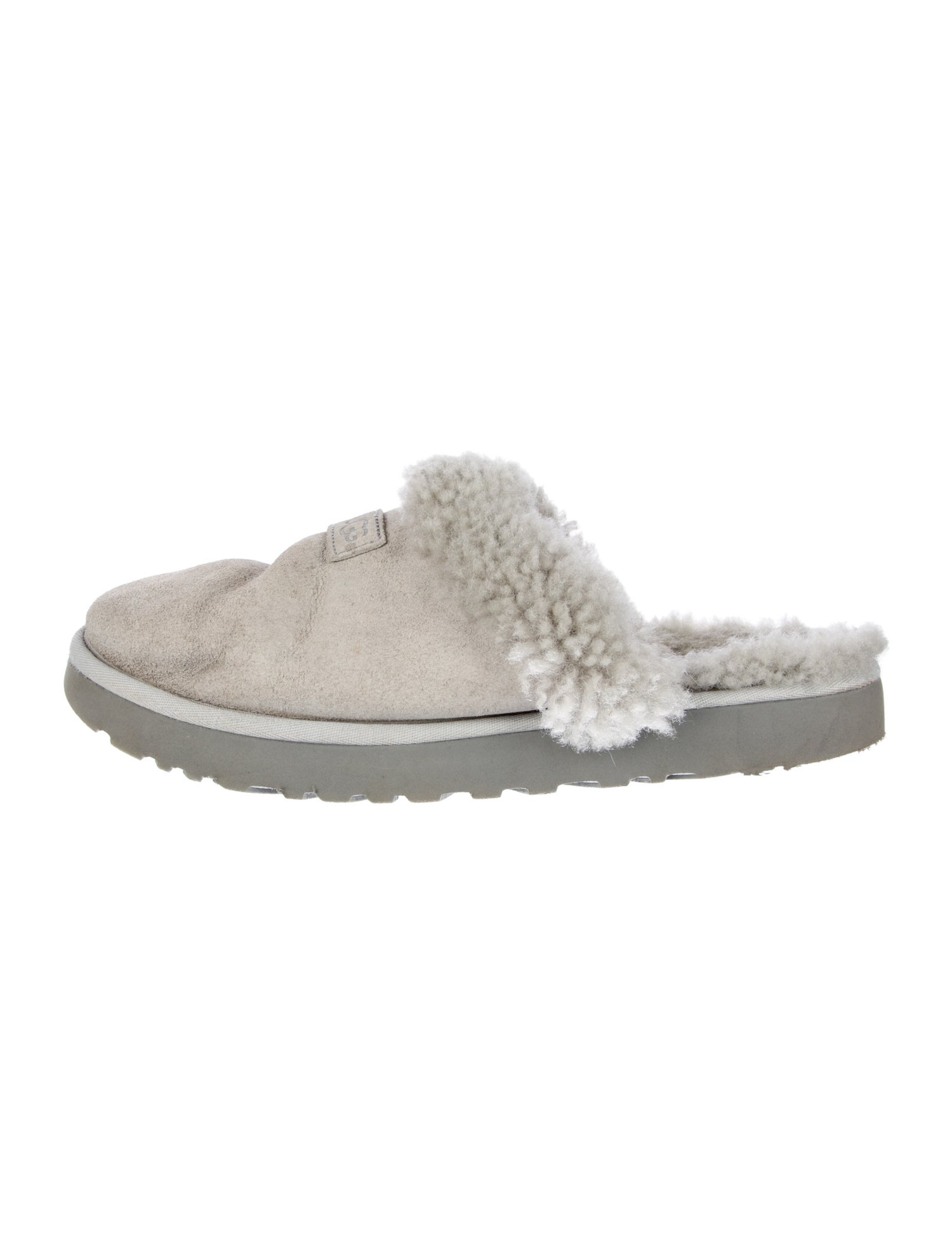 UGG Suede Fur Trim Mules