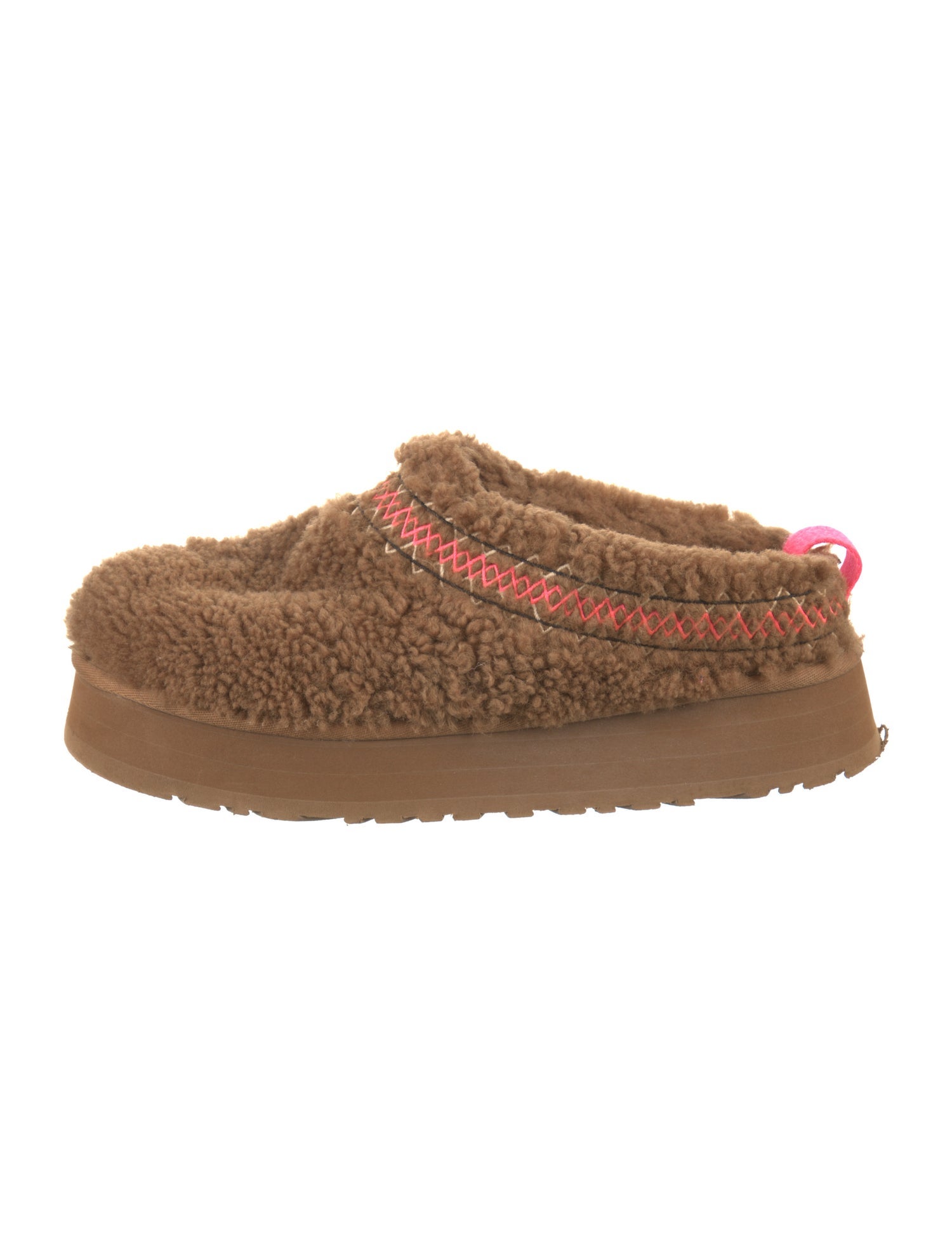 UGG Shearling Whipstitch Trim Mules
