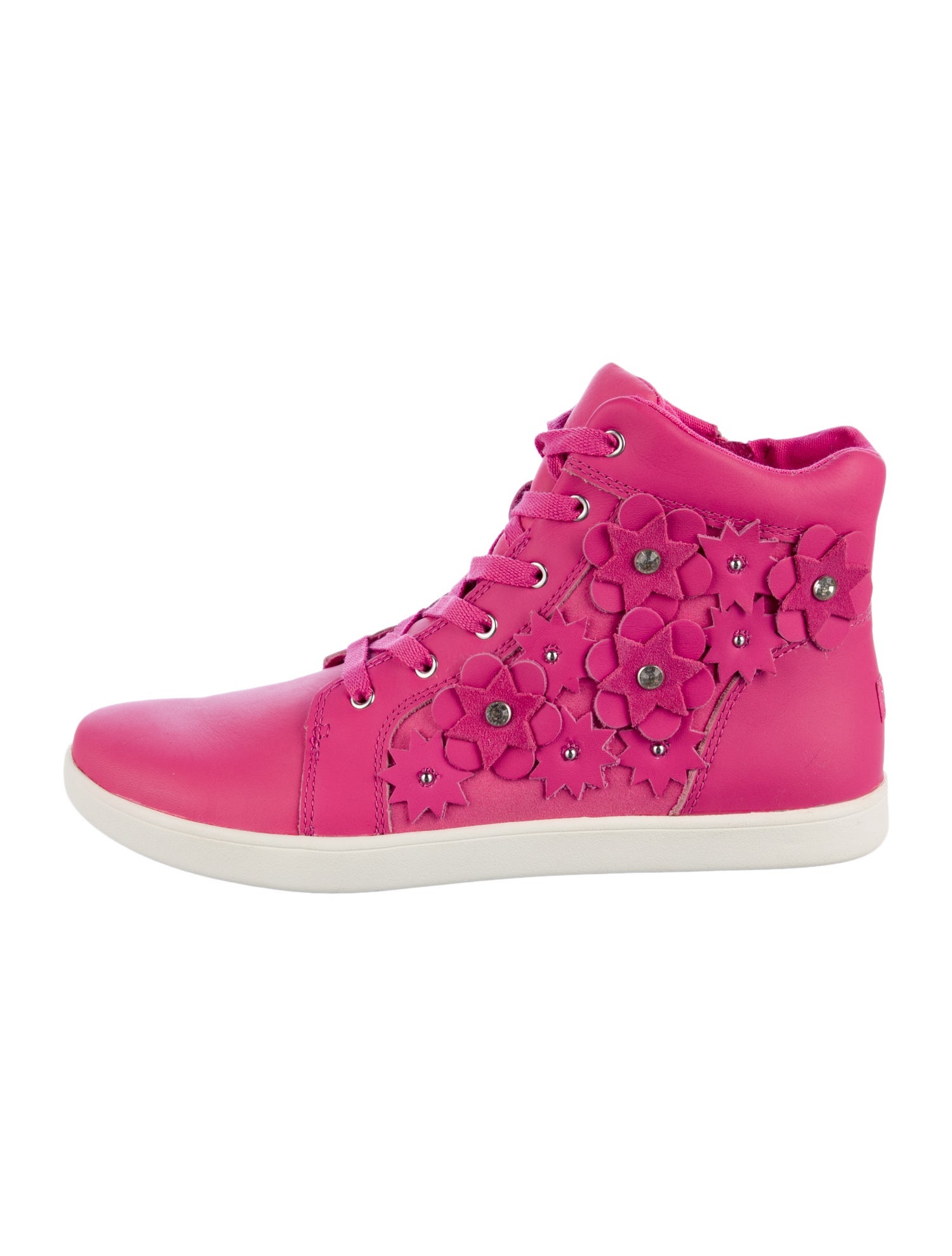 UGG Leather Crystal Embellishments Wedge Sneakers
