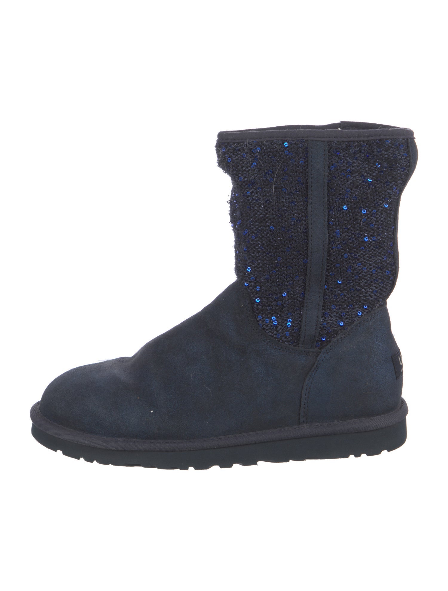 UGG Suede Sequin Embellishments Combat Boots