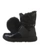 UGG Patent Leather Fur Trim Boots