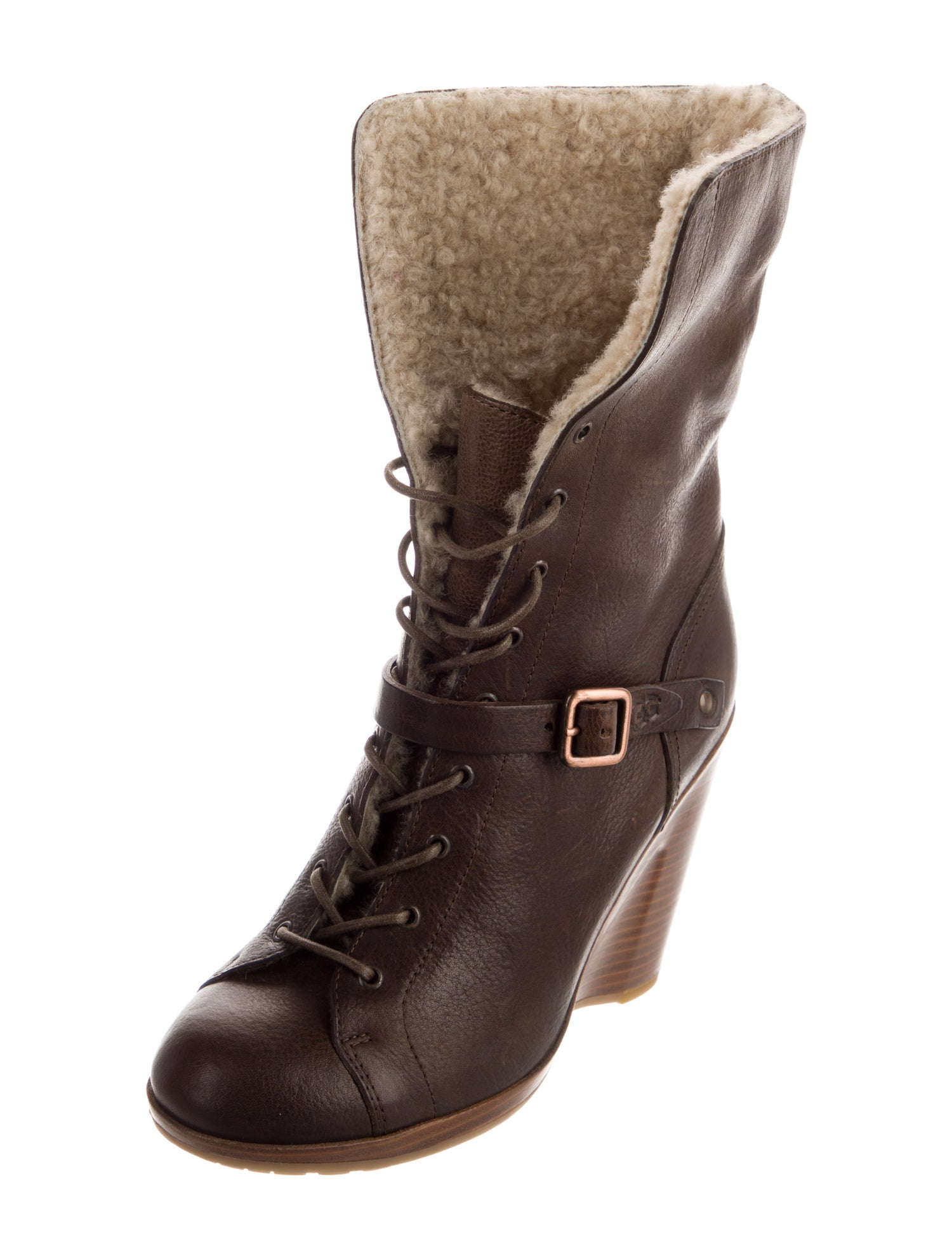 UGG Leather Lace-Up Boots