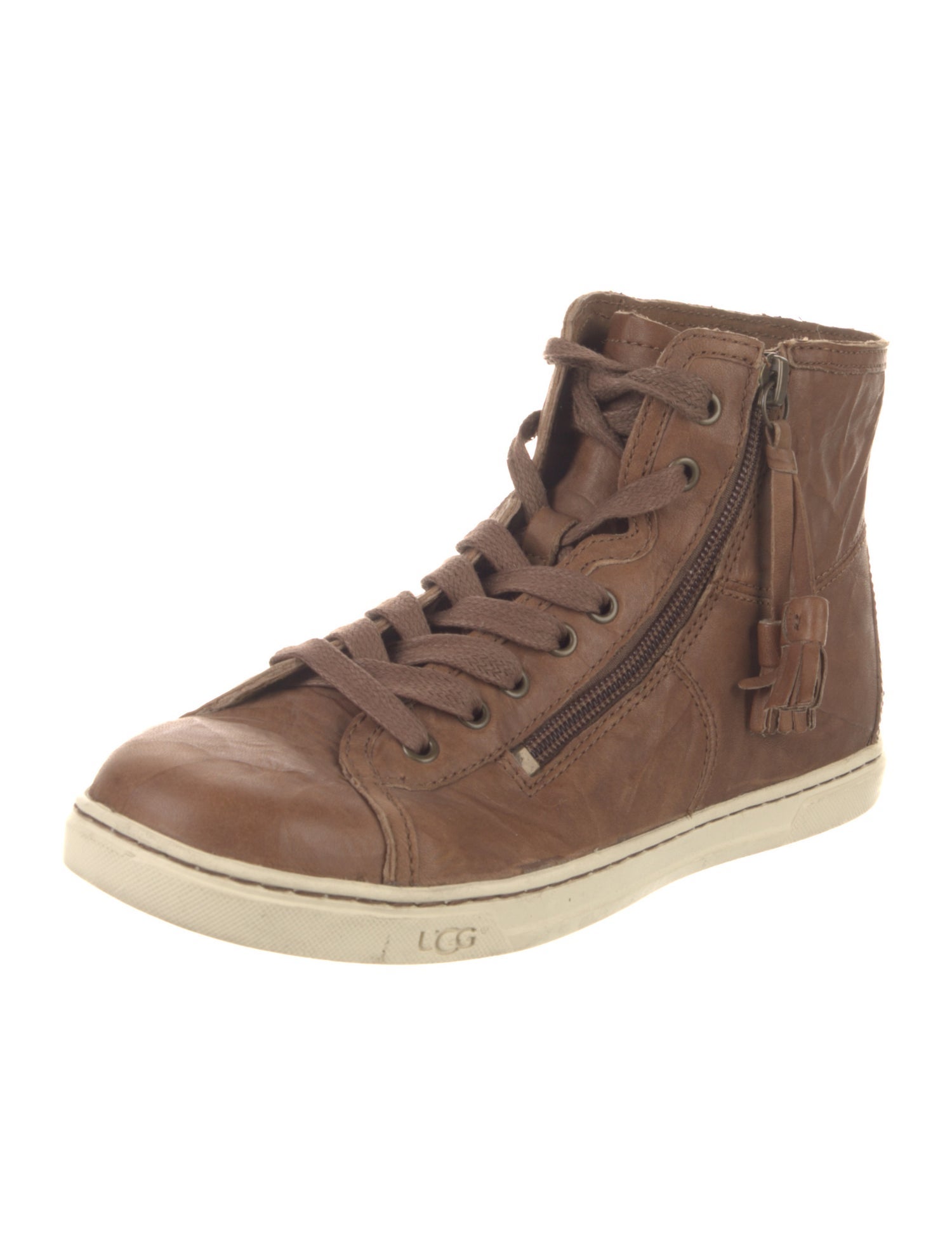 UGG Leather Tassel Accents Sneakers
