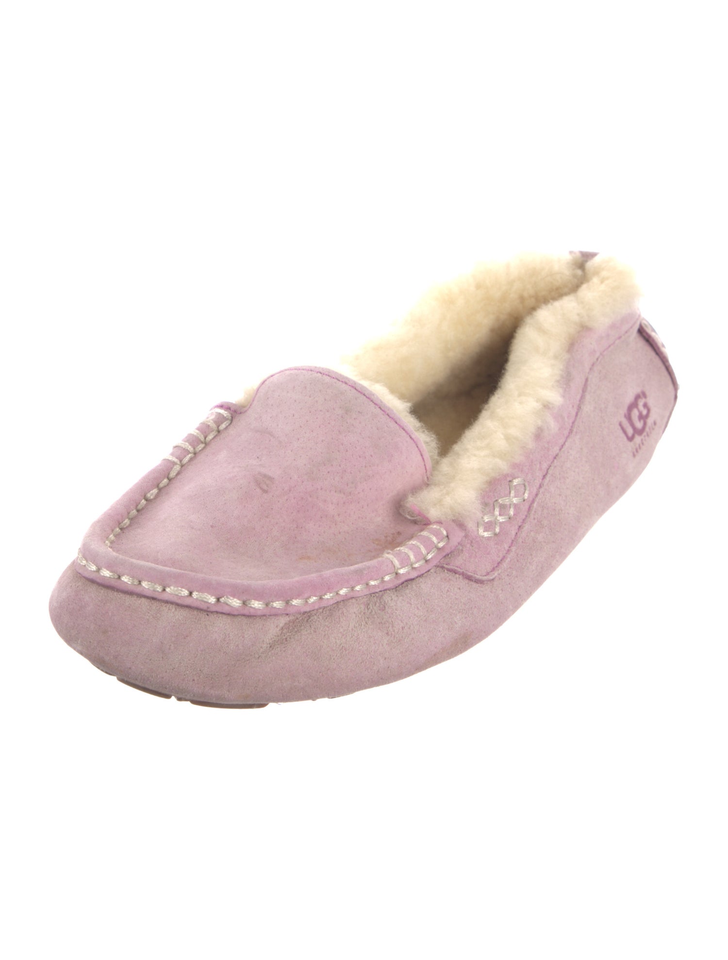 UGG Suede Crystal Embellishments Moccasins