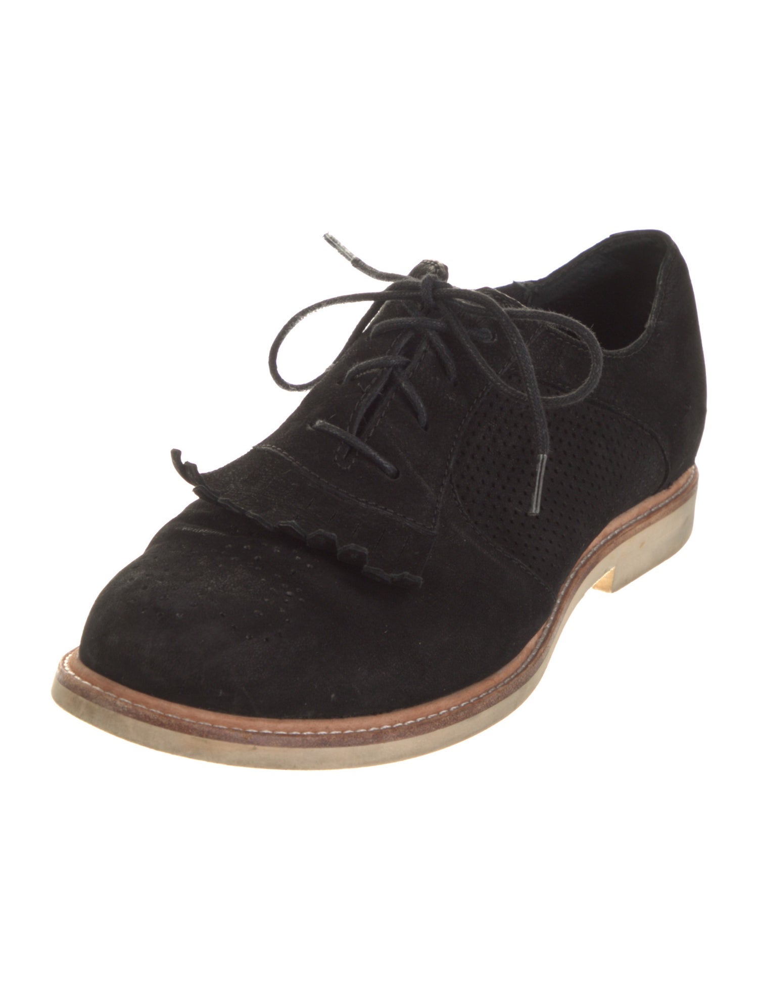 UGG Suede Fringe Trim Accent Oxfords