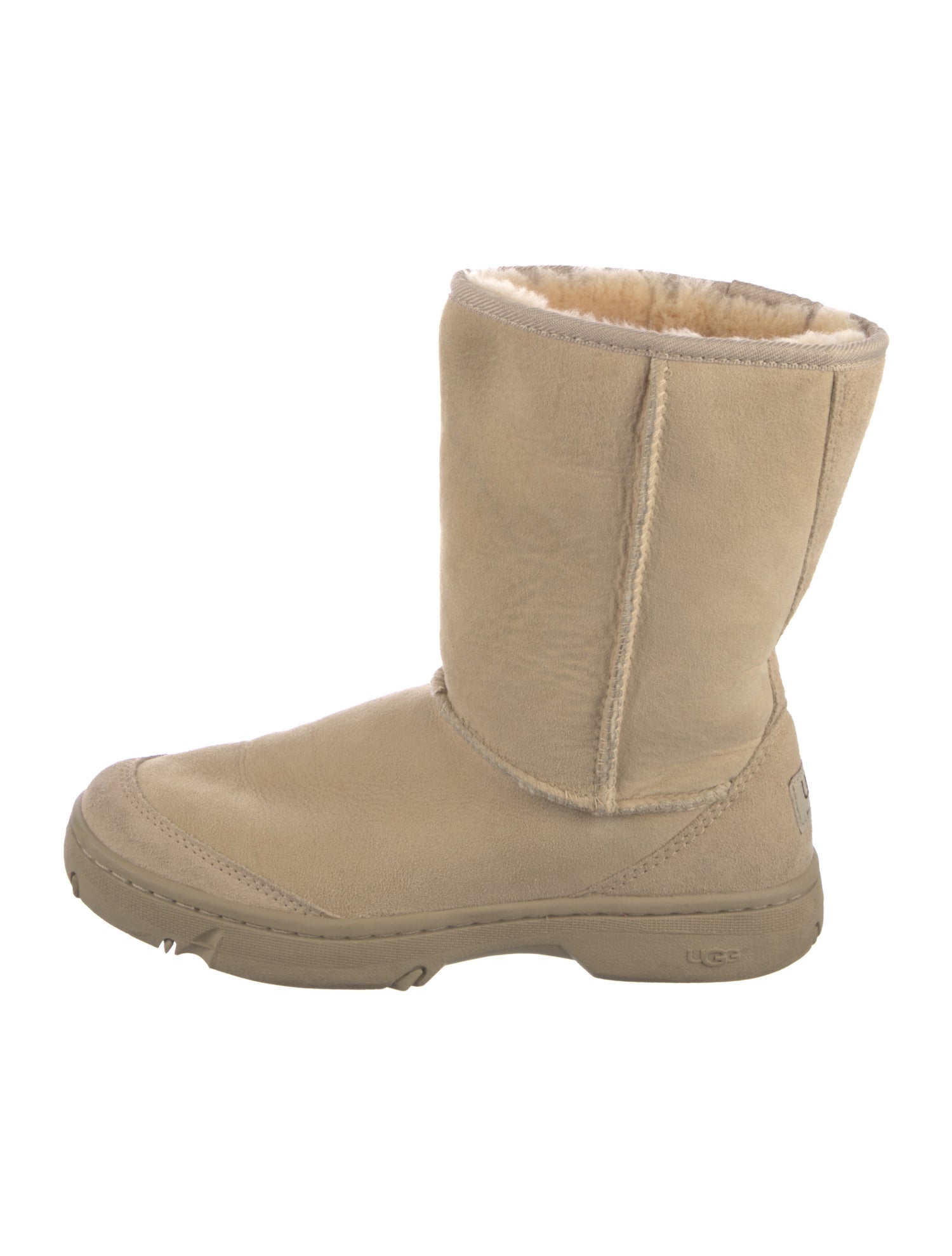 UGG Suede Fur Trim Boots
