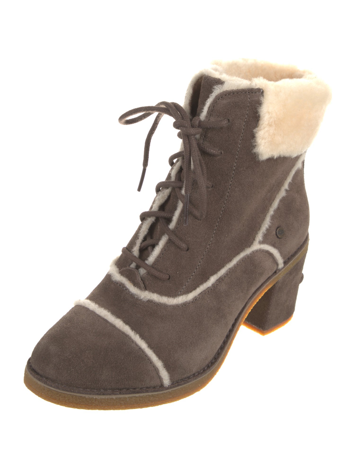 UGG Suede Animal Print Lace-Up Boots