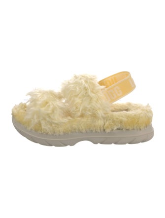 UGG Faux Fur Fur Trim Slides