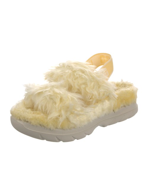 UGG Faux Fur Fur Trim Slides