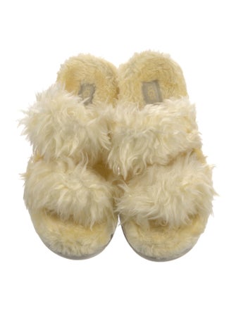 UGG Faux Fur Fur Trim Slides