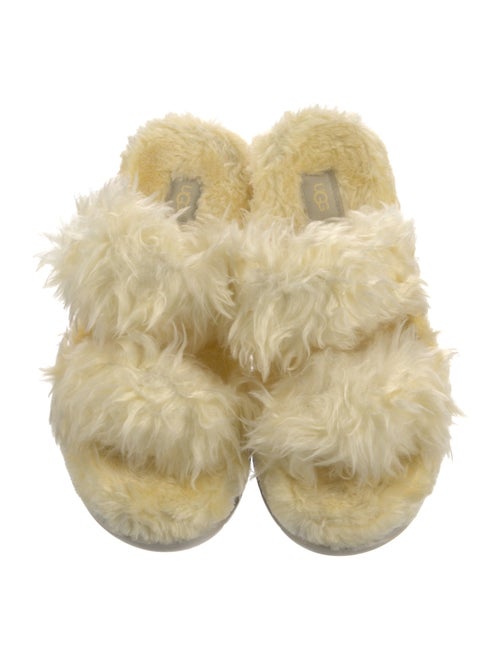 UGG Faux Fur Fur Trim Slides