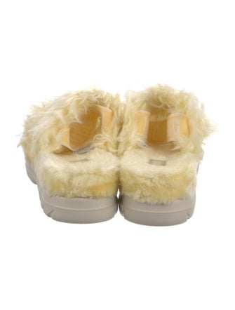 UGG Faux Fur Fur Trim Slides