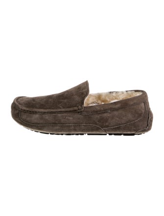 UGG Suede Whipstitch Trim Slippers