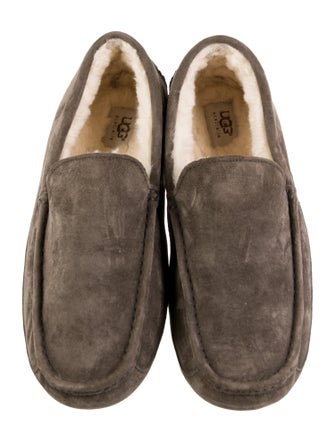 UGG Suede Whipstitch Trim Slippers