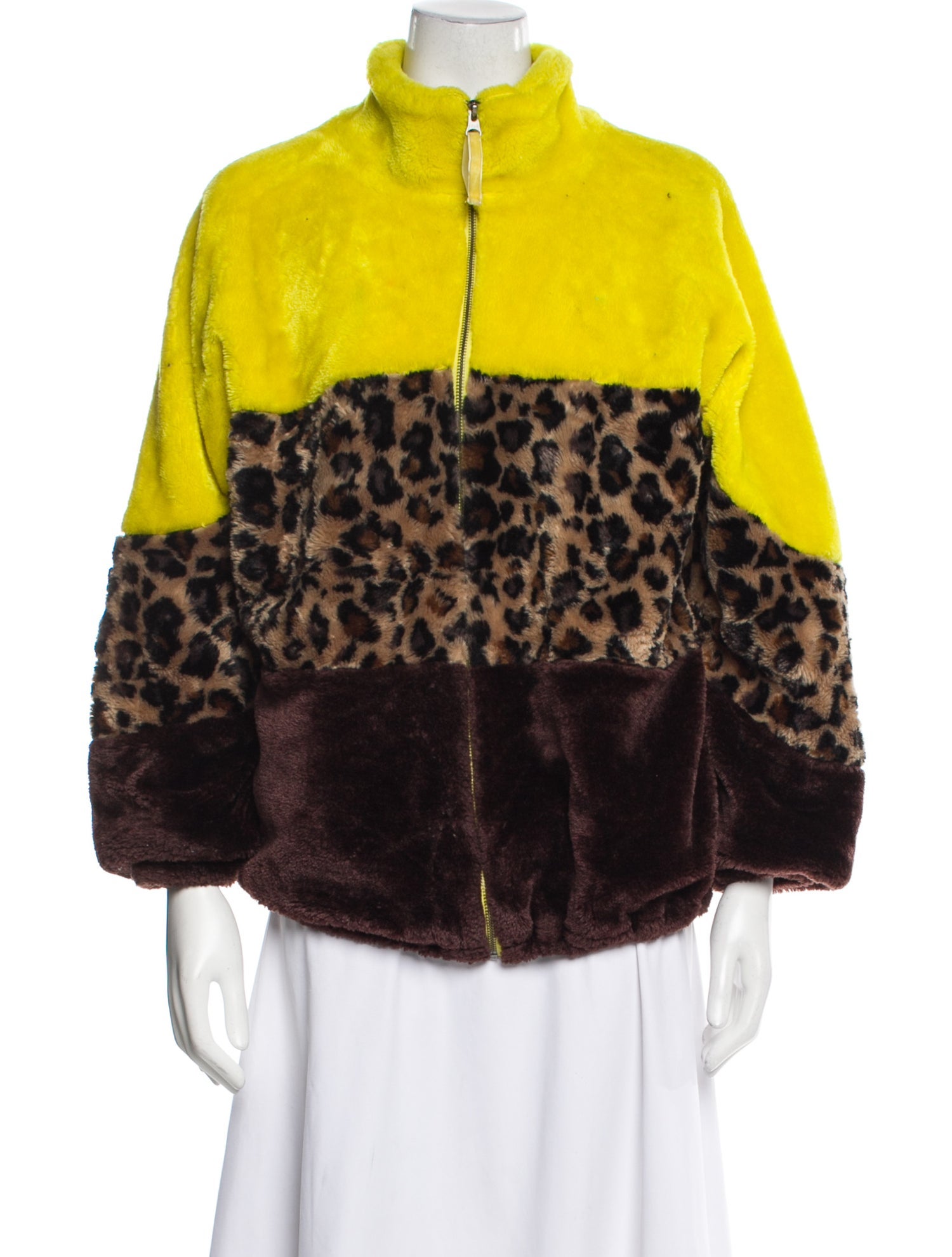 UGG Faux Fur Animal Print Faux Fur Jacket