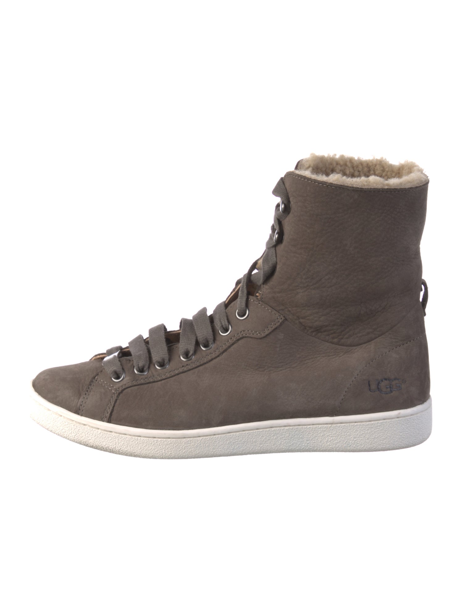 Winter Boots Ugg Shoes 219 UGG Suede Lace-Up Boots Grey Boots
