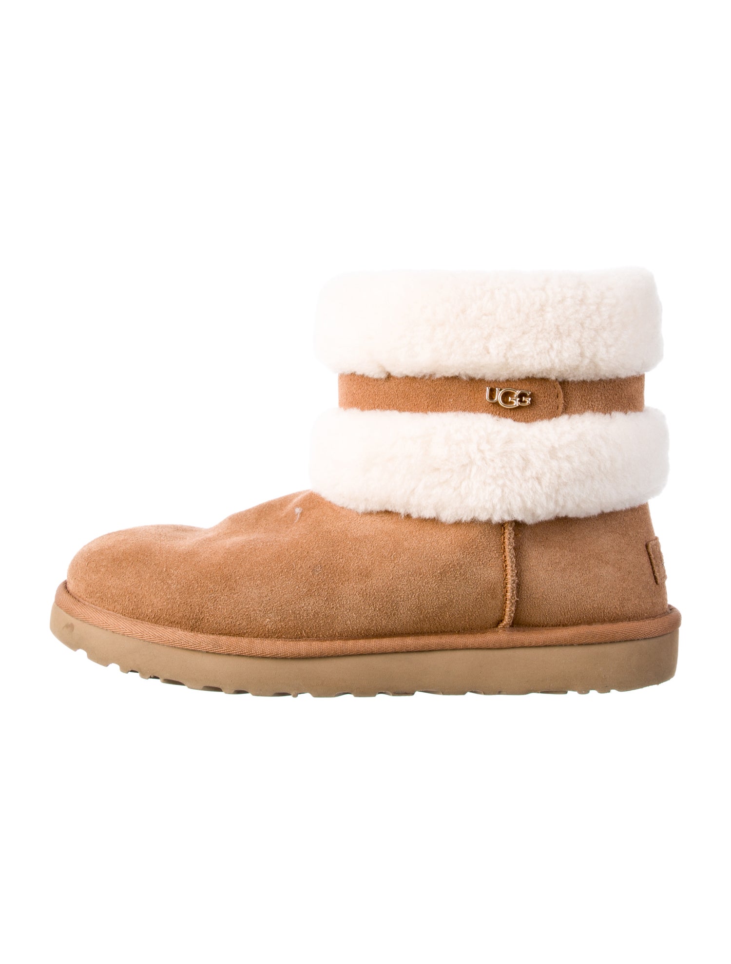 UGG Suede Colorblock Pattern Boots