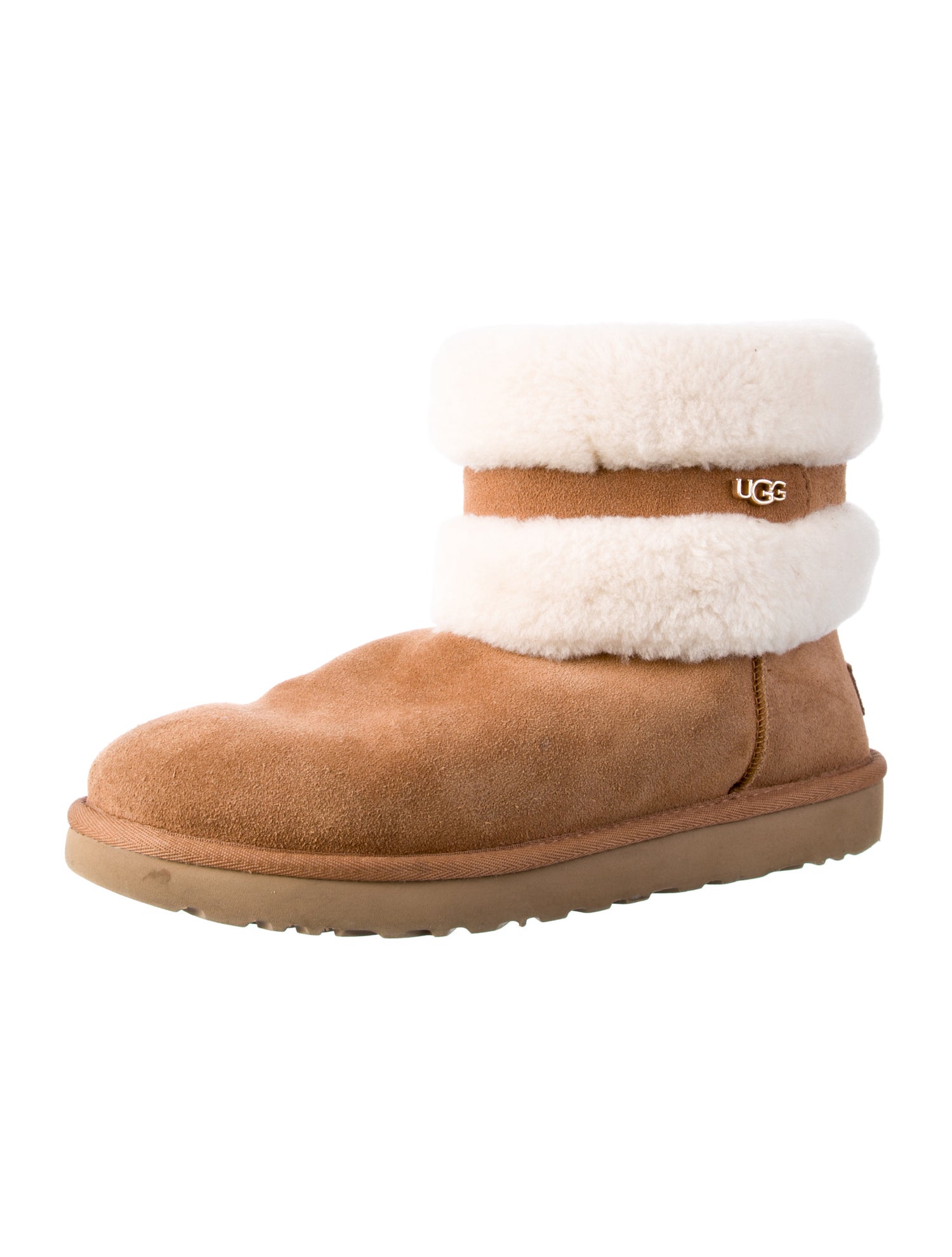 UGG Suede Colorblock Pattern Boots
