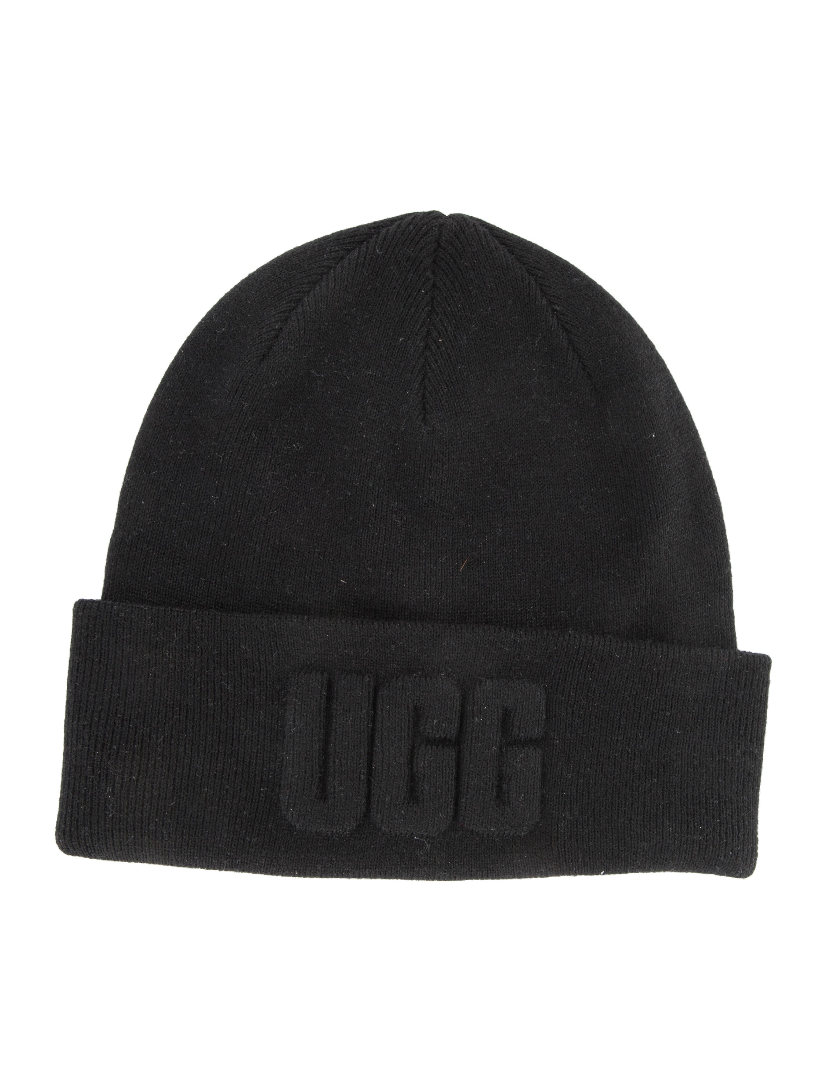 UGG Black Embroidered Beanie