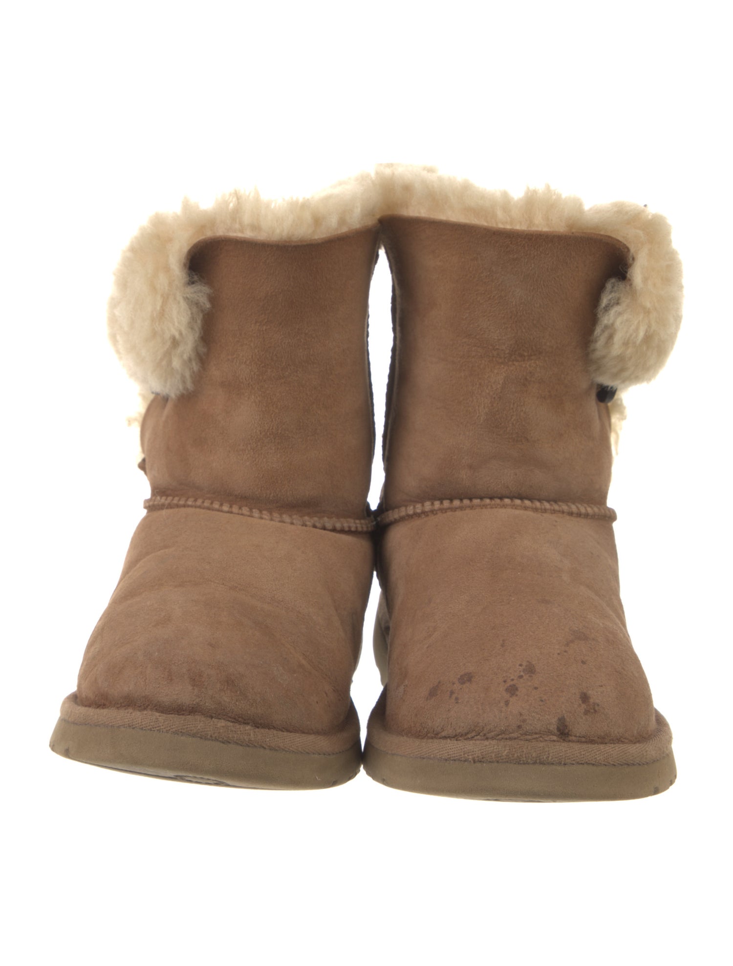 UGG Suede Fur Trim Boots