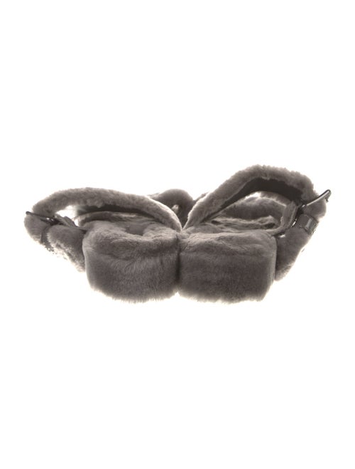 UGG Shearling Leather Trim Embellishment Slides