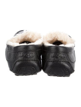UGG Leather Fur Trim Loafers