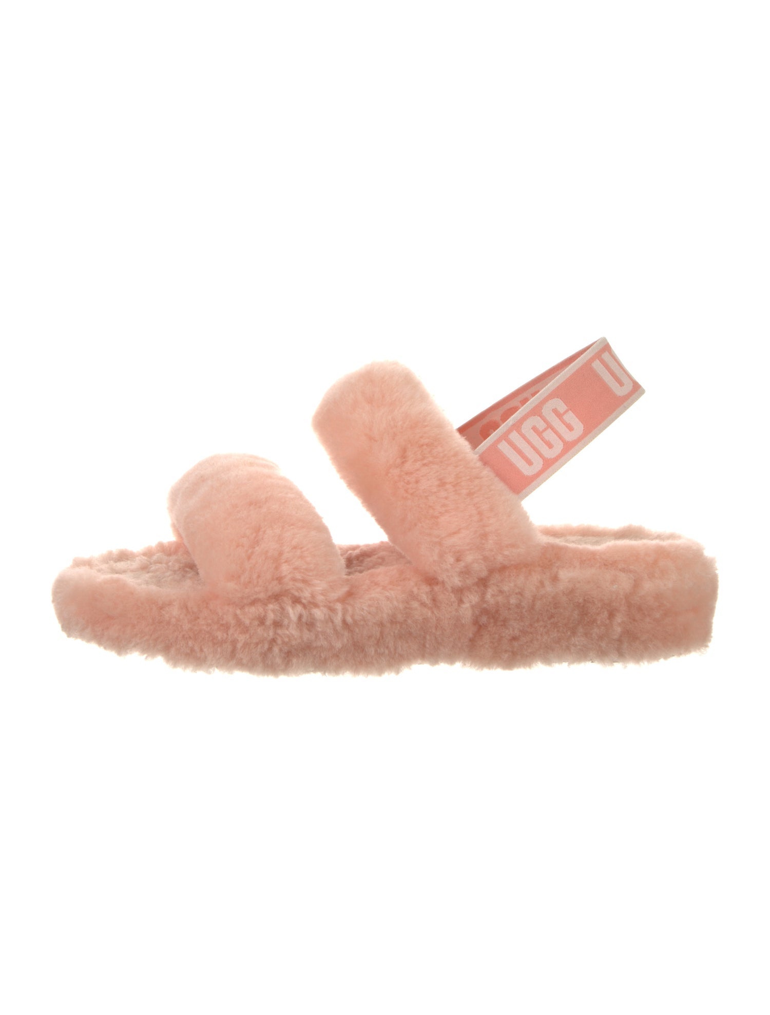 UGG Shearling Cutout Accent Slingback Sandals