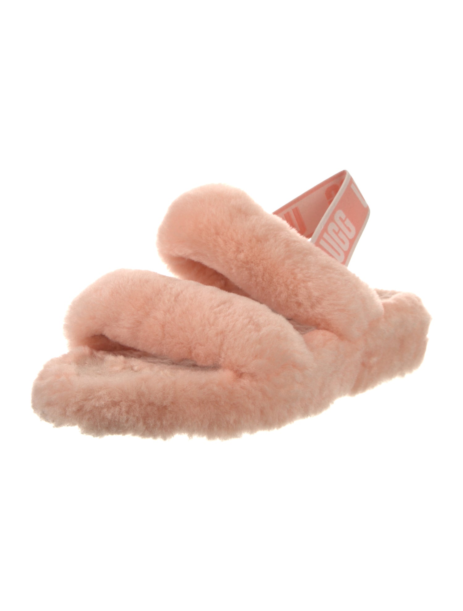 UGG Shearling Cutout Accent Slingback Sandals