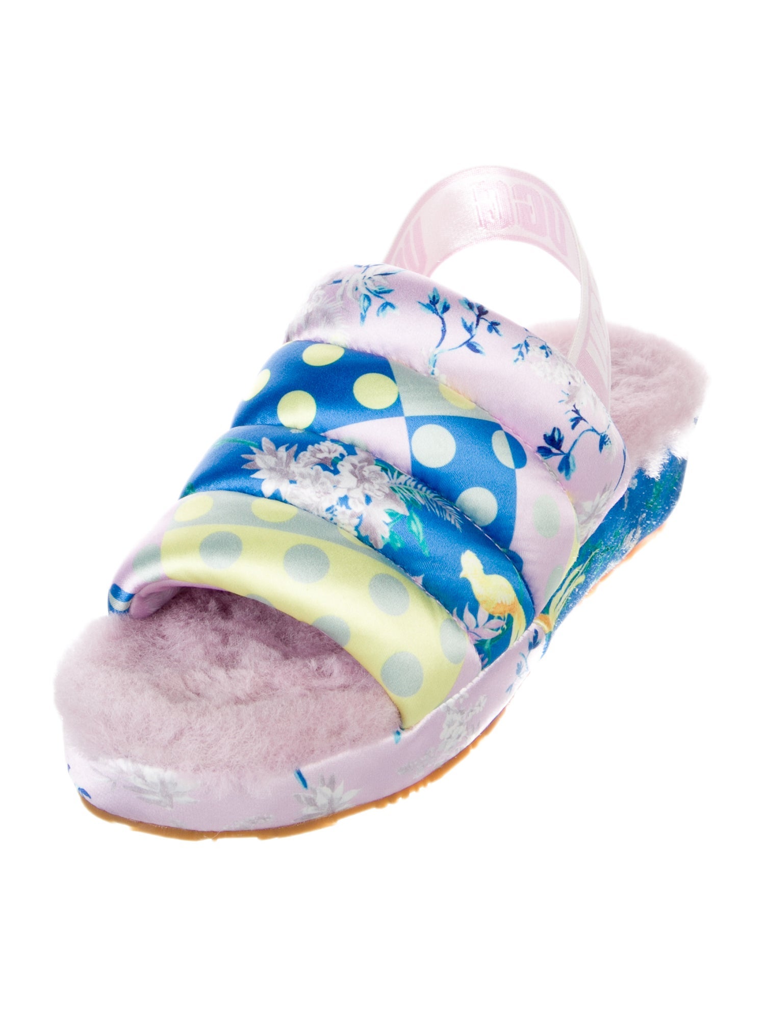 UGG Satin Printed Slingback Sandals