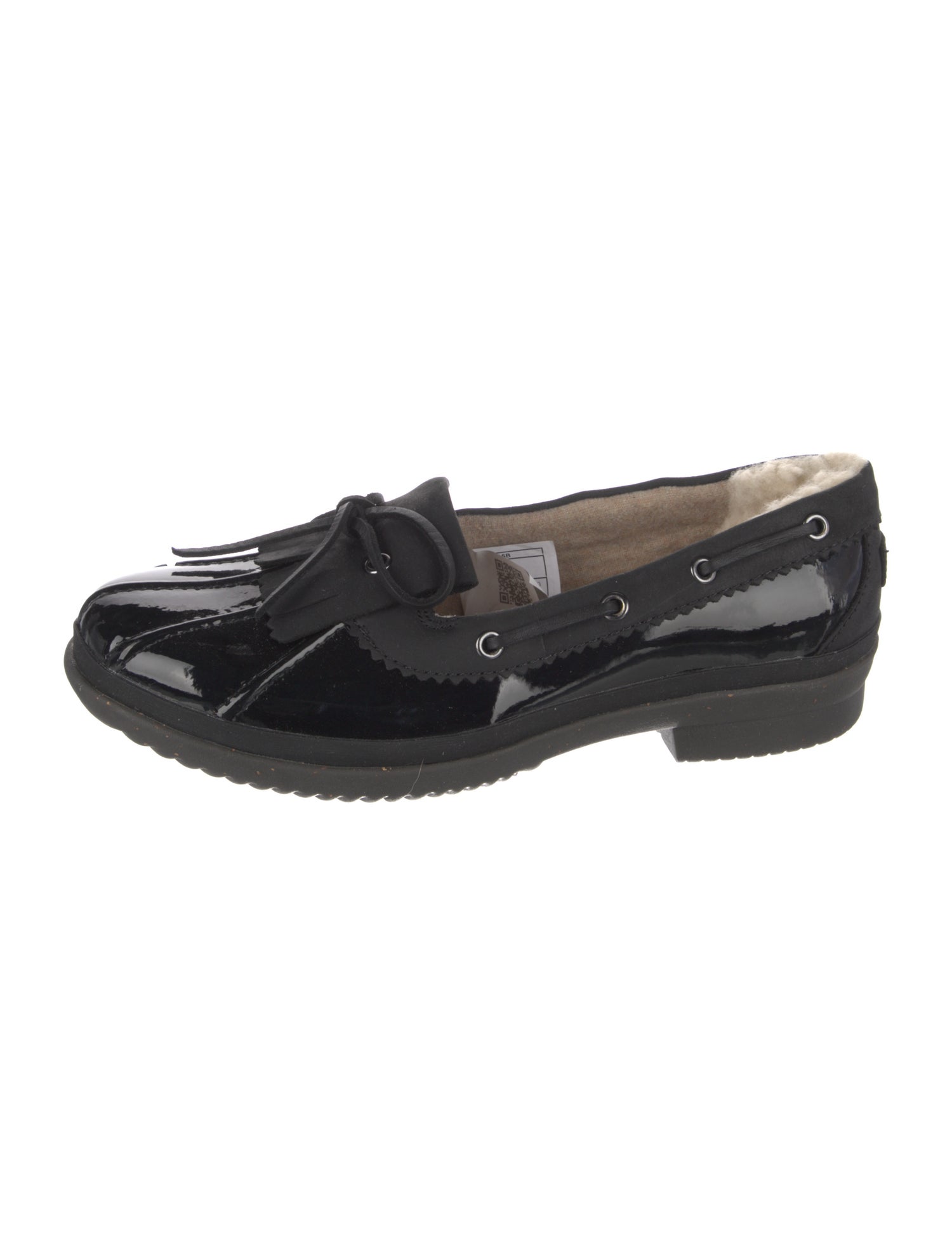 UGG Patent Leather Bow Accents Loafers