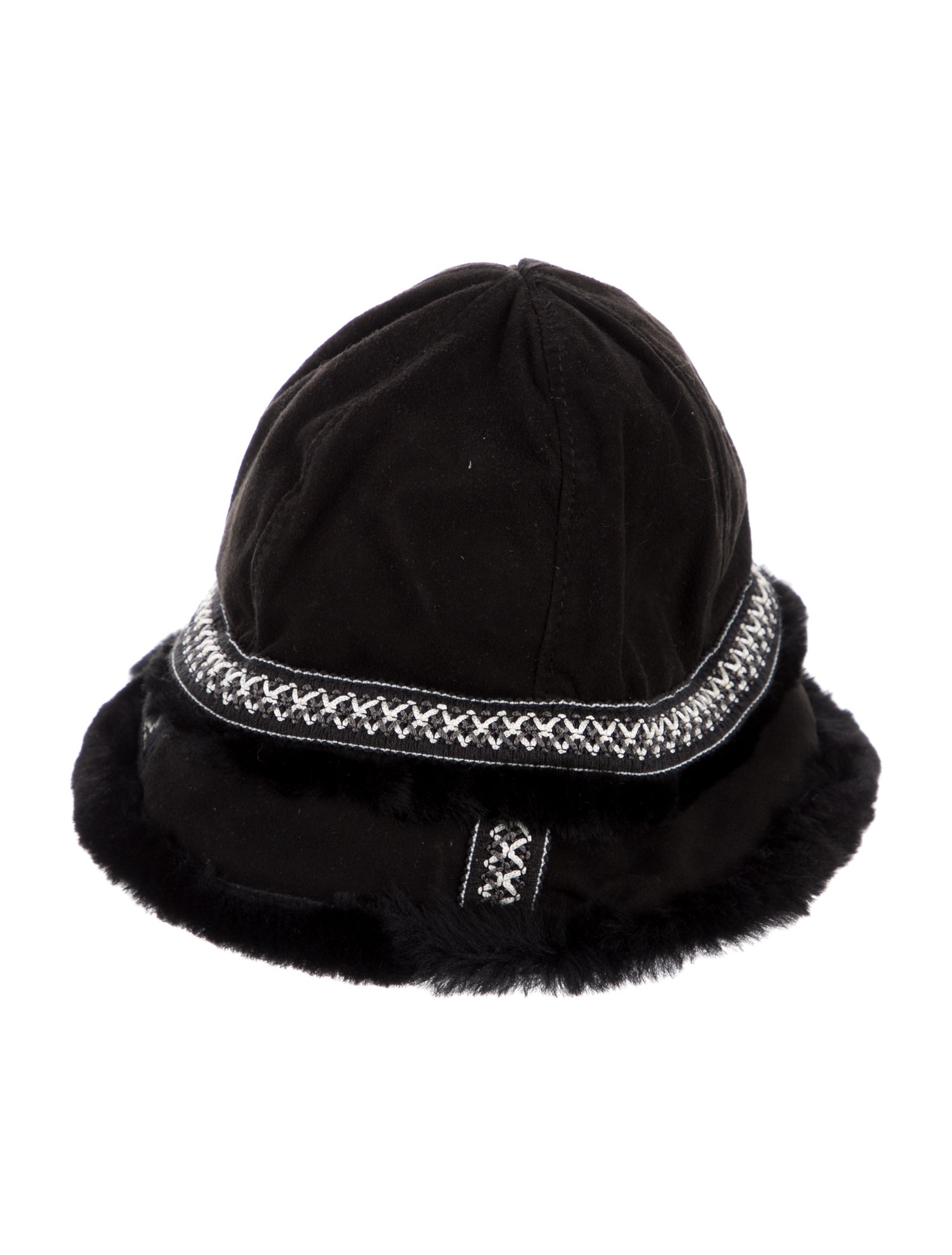 UGG Leather Shearling Winter Bucket Hat