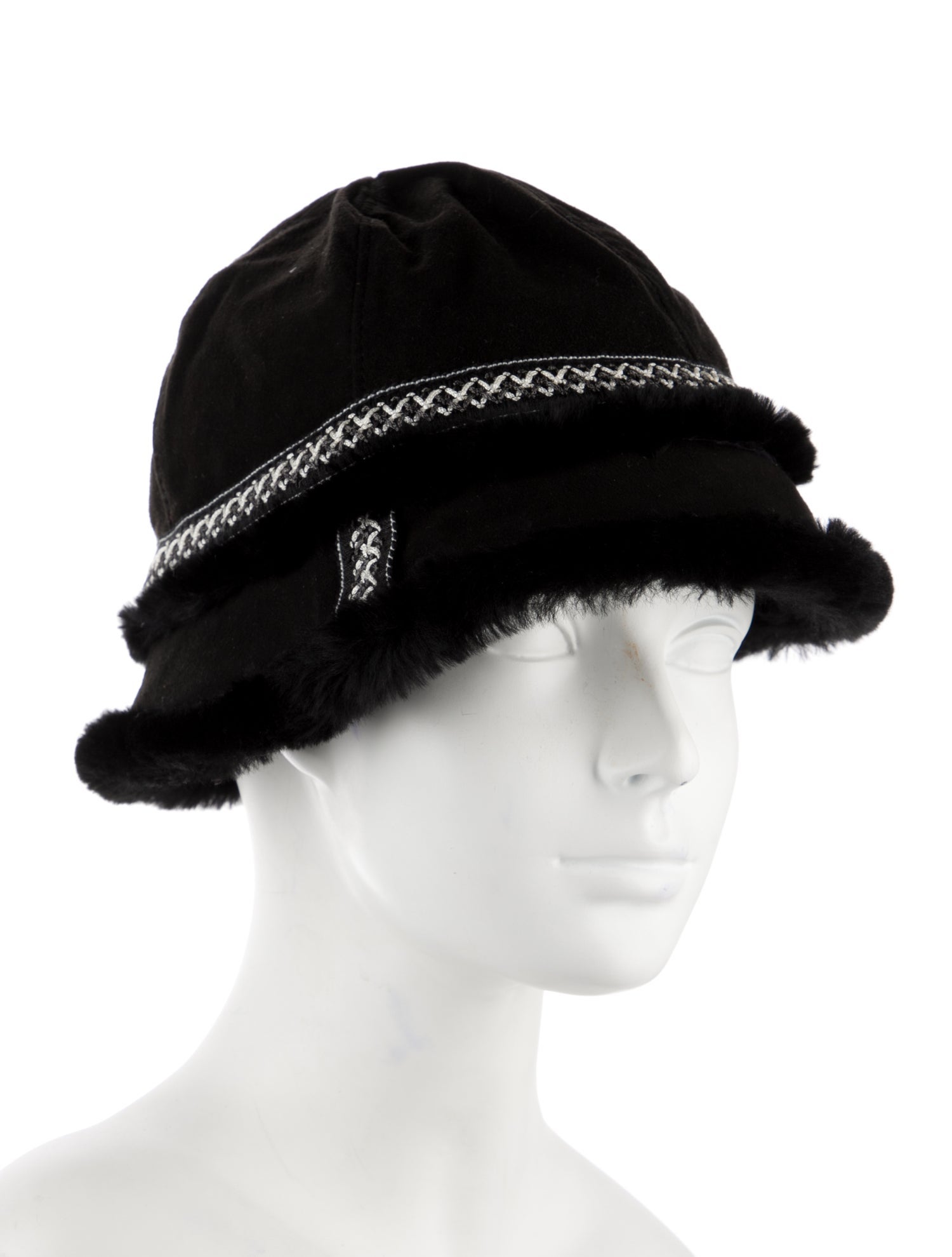 UGG Leather Shearling Winter Bucket Hat