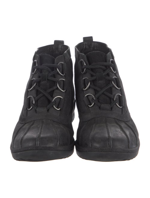 UGG Suede Colorblock Pattern Lace-Up Boots