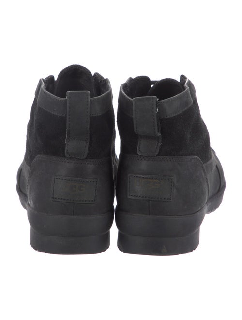 UGG Suede Colorblock Pattern Lace-Up Boots