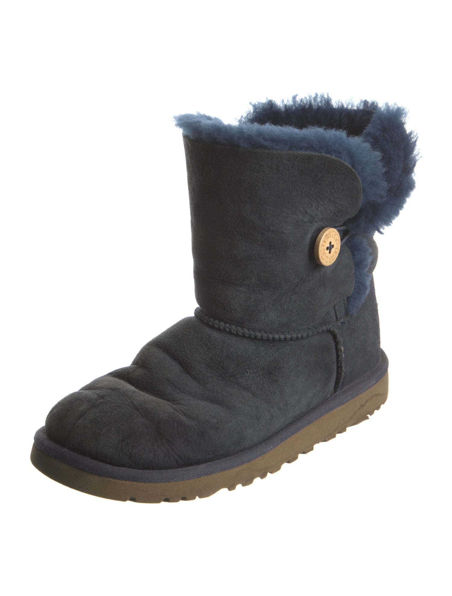 UGG Suede Fur Trim Boots