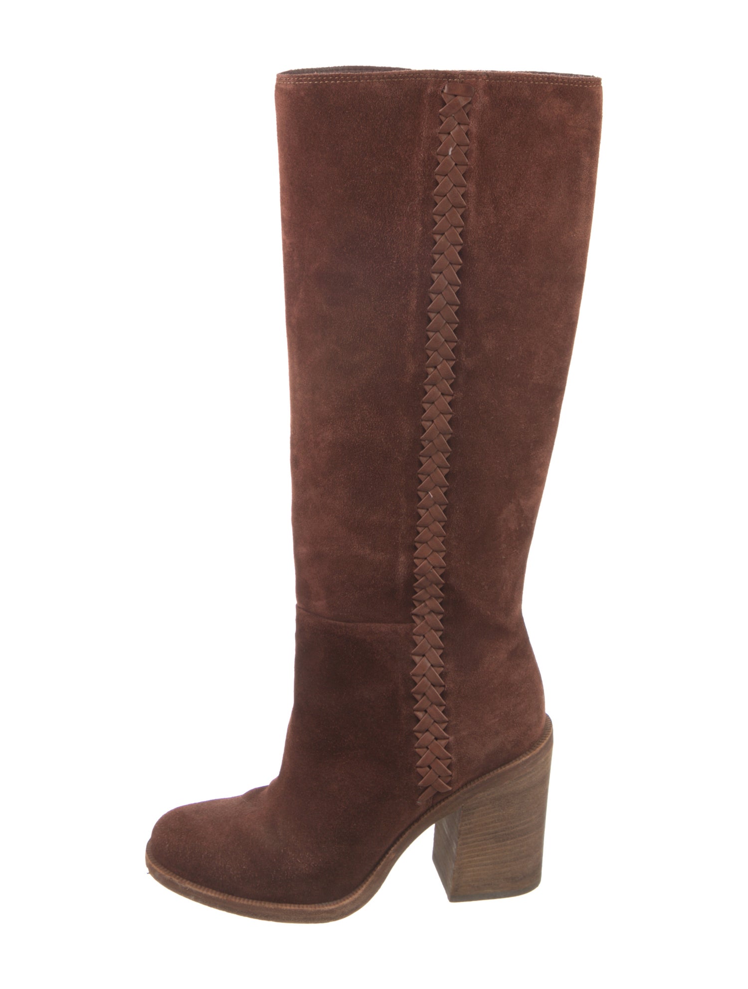 UGG Suede Braided Accents Riding Boots