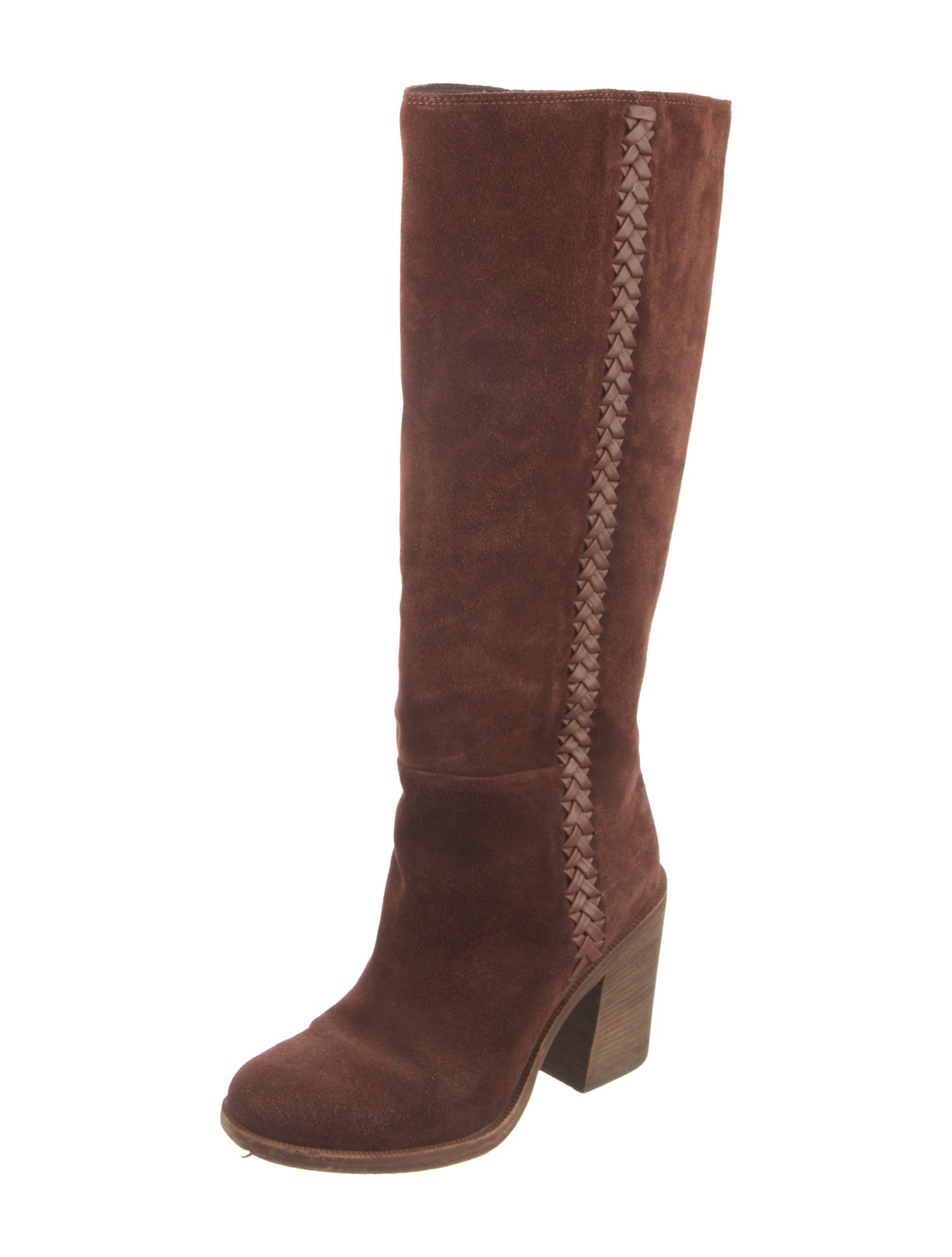 UGG Suede Braided Accents Riding Boots