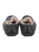 UGG Leather Fur Trim Slippers