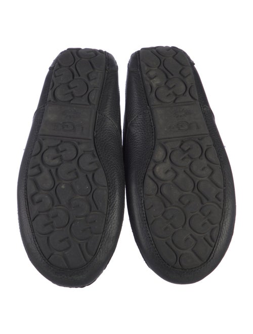 UGG Leather Fur Trim Slippers
