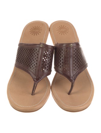 UGG Leather Flip Flops