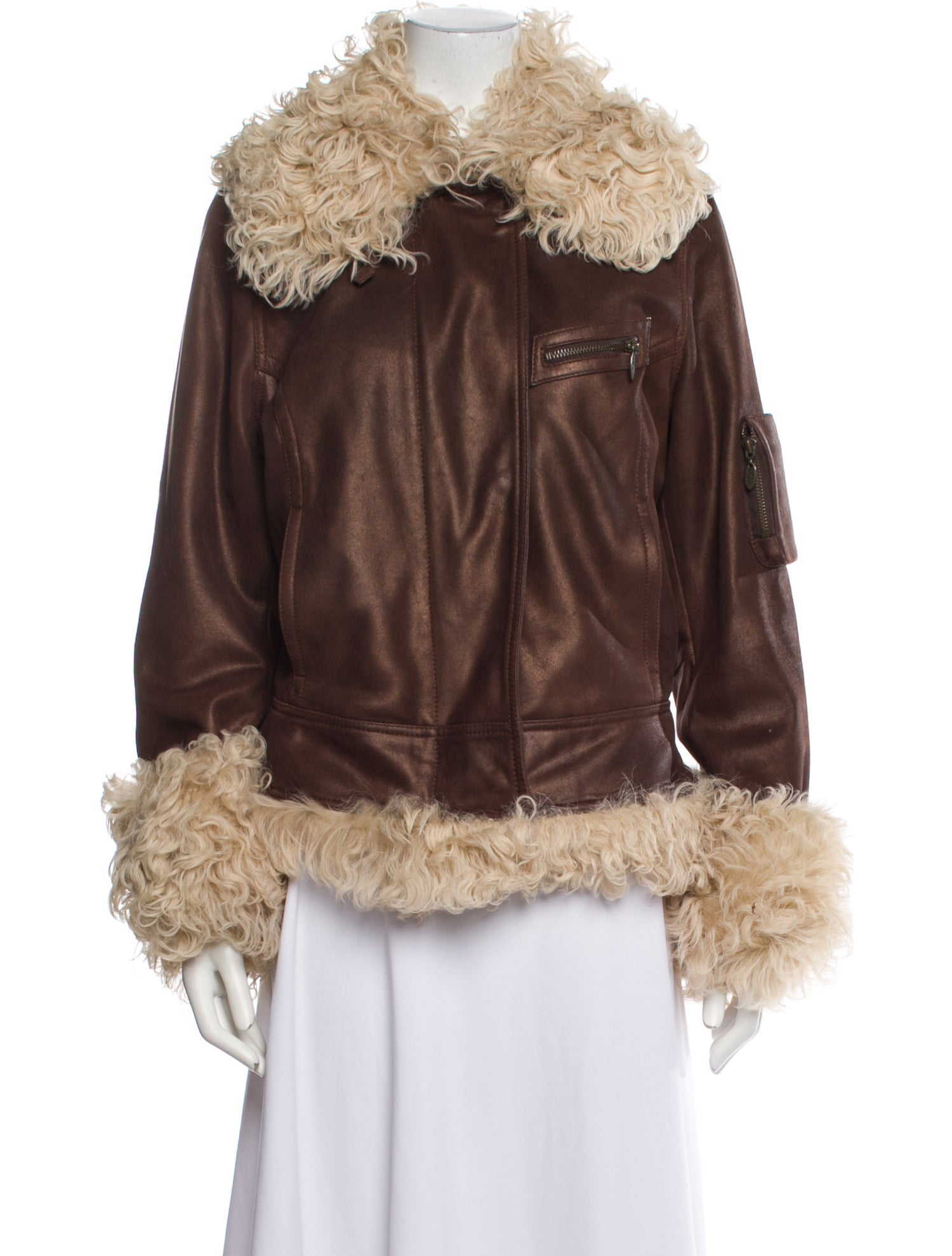 UGG Leather Faux Fur Jacket