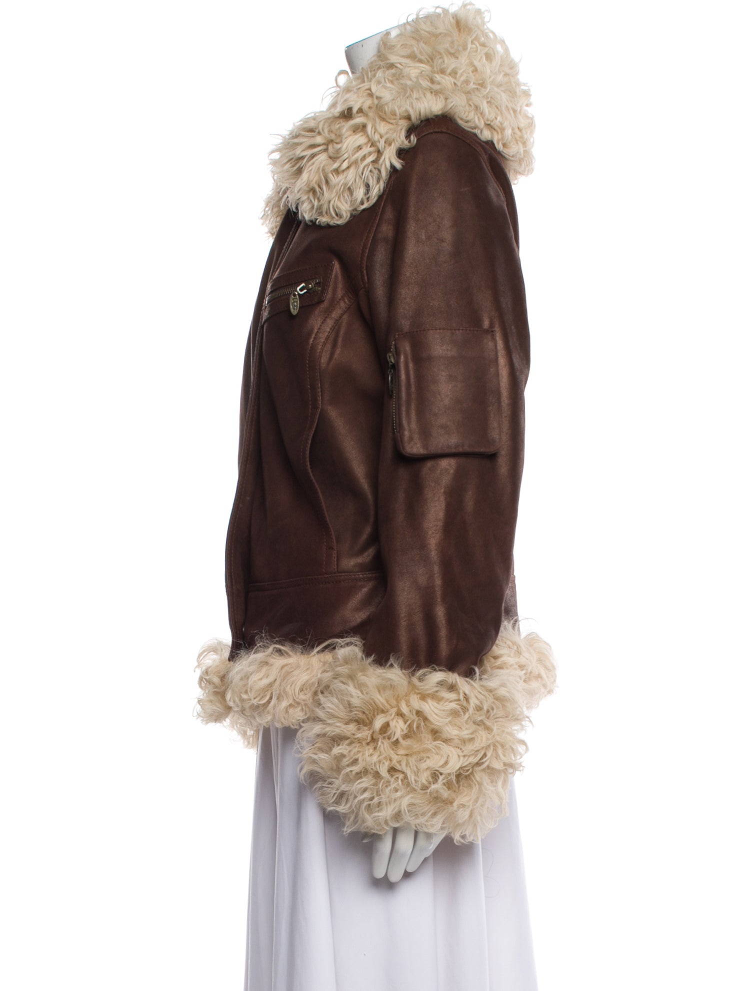 UGG Leather Faux Fur Jacket