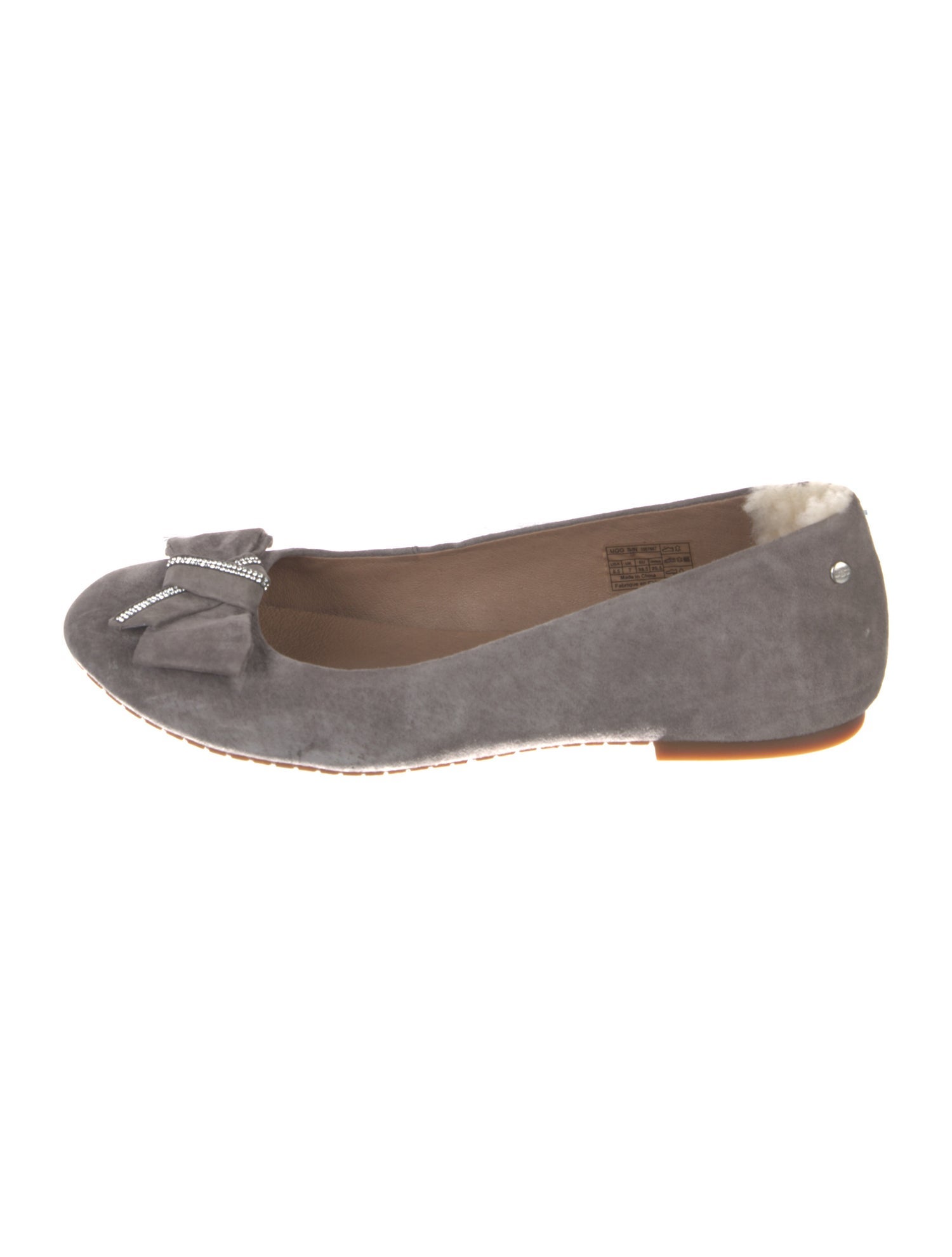 UGG Suede Bow Accents Flats
