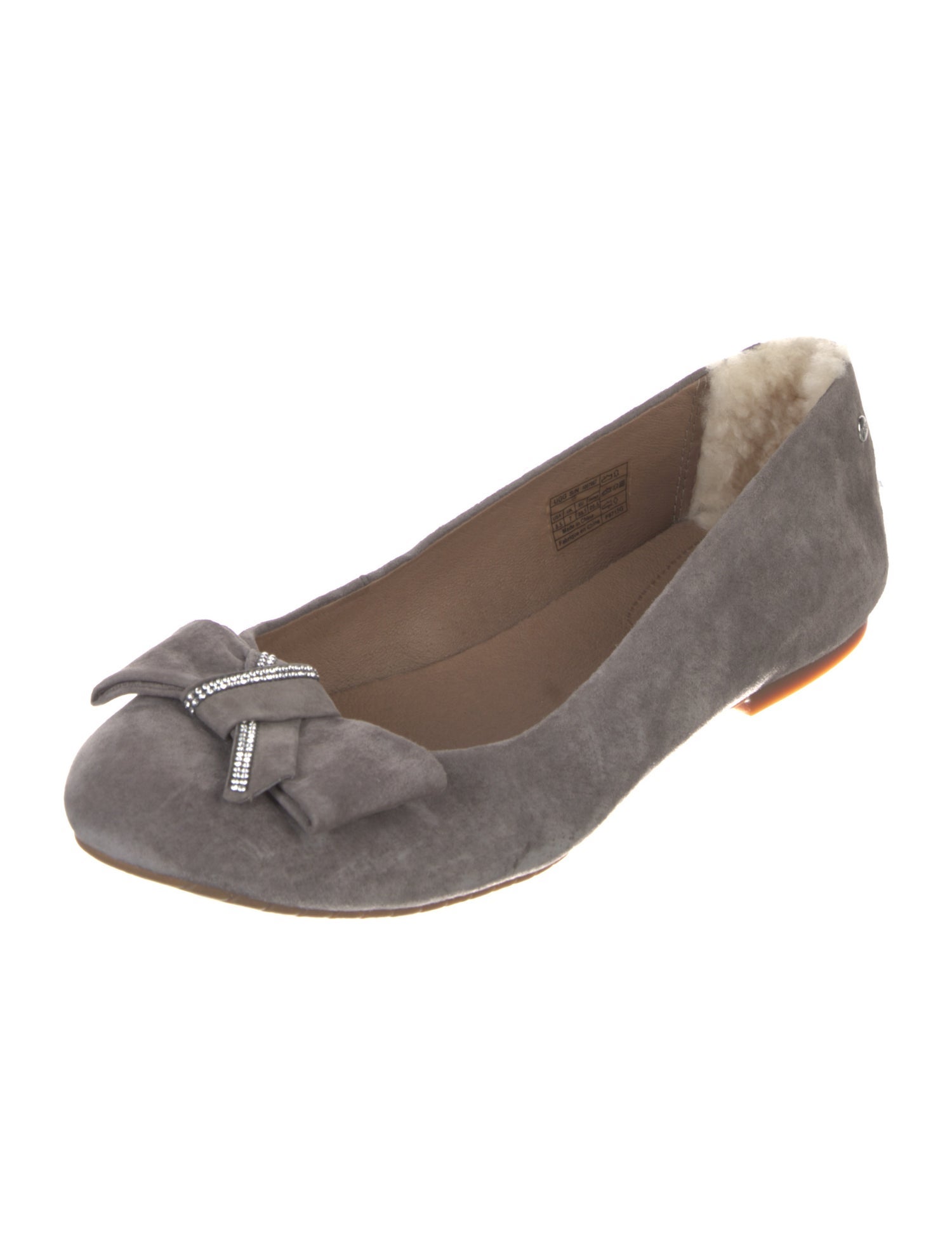 UGG Suede Bow Accents Flats