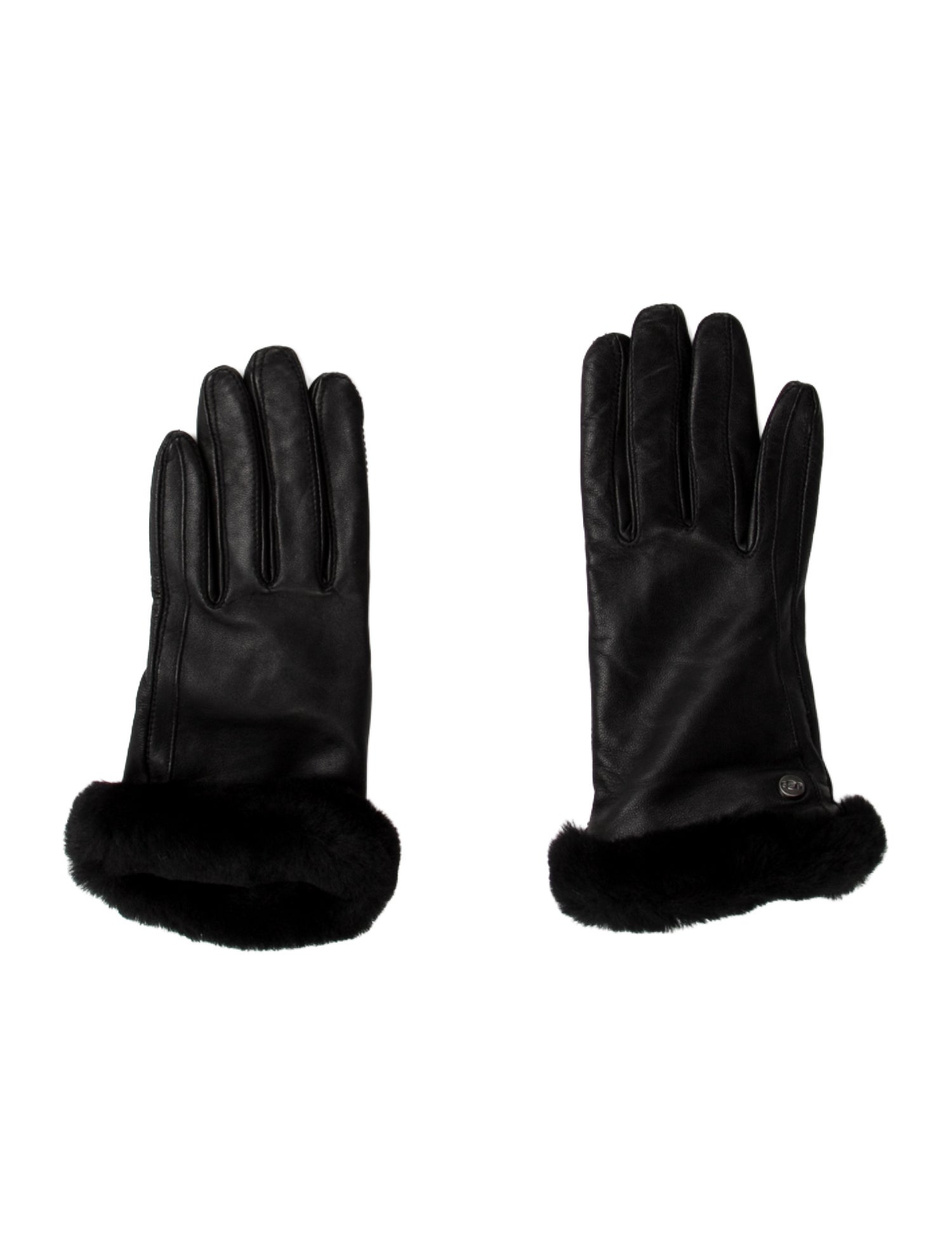 UGG black leather gloves