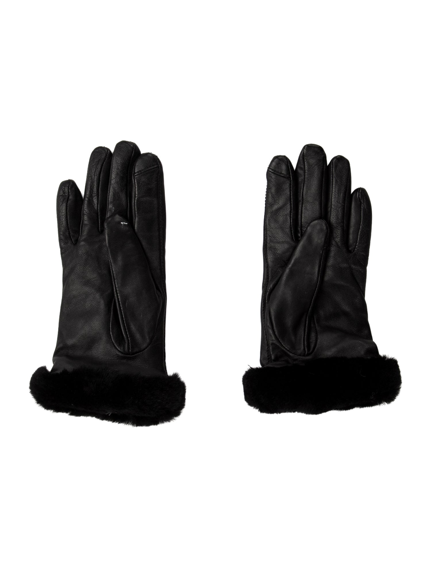 UGG black leather gloves