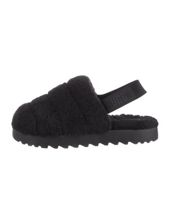 UGG Faux Fur Slingback Flats