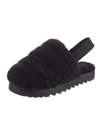 UGG Faux Fur Slingback Flats
