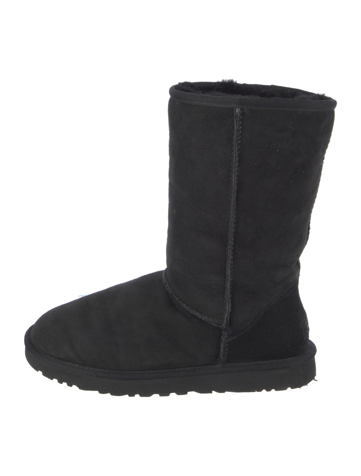 UGG Suede Fur Trim Boots