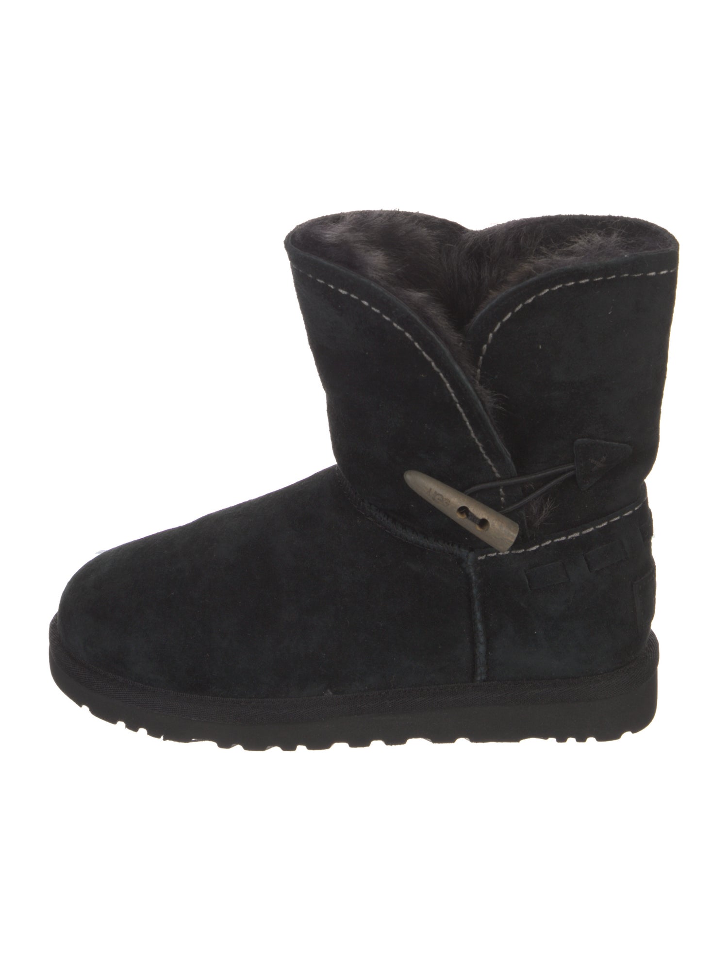 UGG Suede Faux Fur Trim Boots